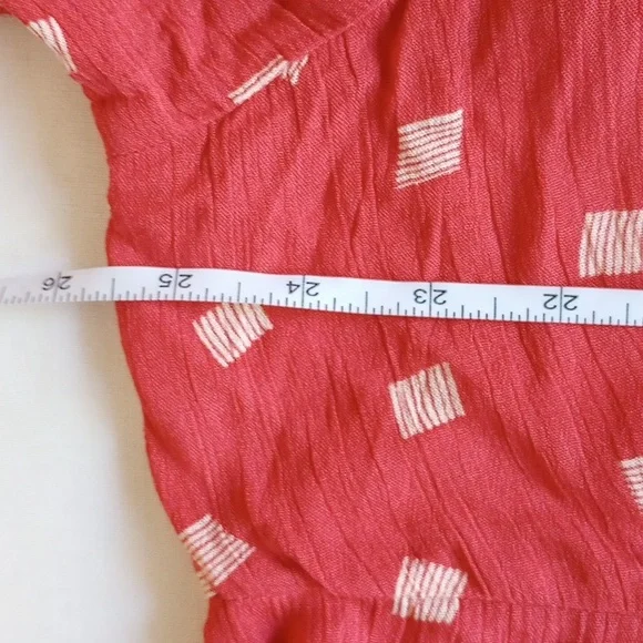 NWT Torrid Cranberry Diamond Long Sleeve Crinkled Gauze Top Tunic 3 - Picture 5 of 7